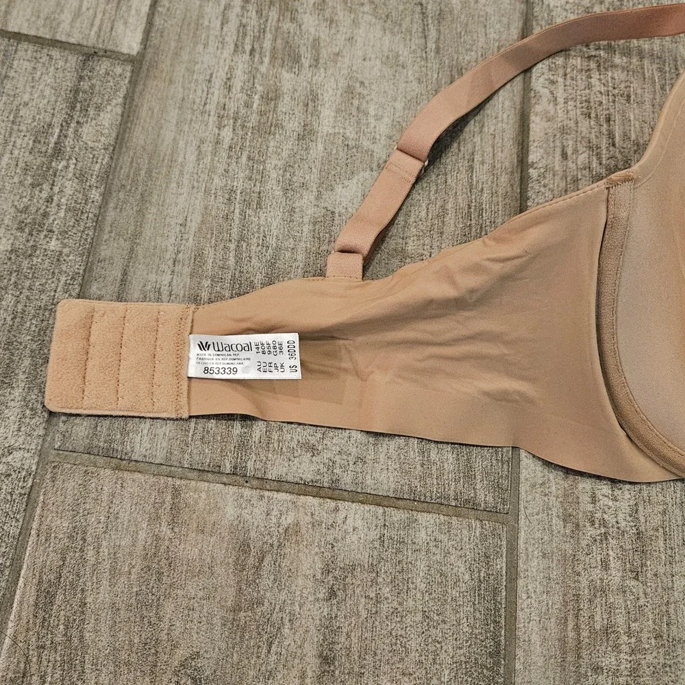 Wacoal t‎ shirt bra comfort first contour US 36DDD Tan Beige Underwire Neutral